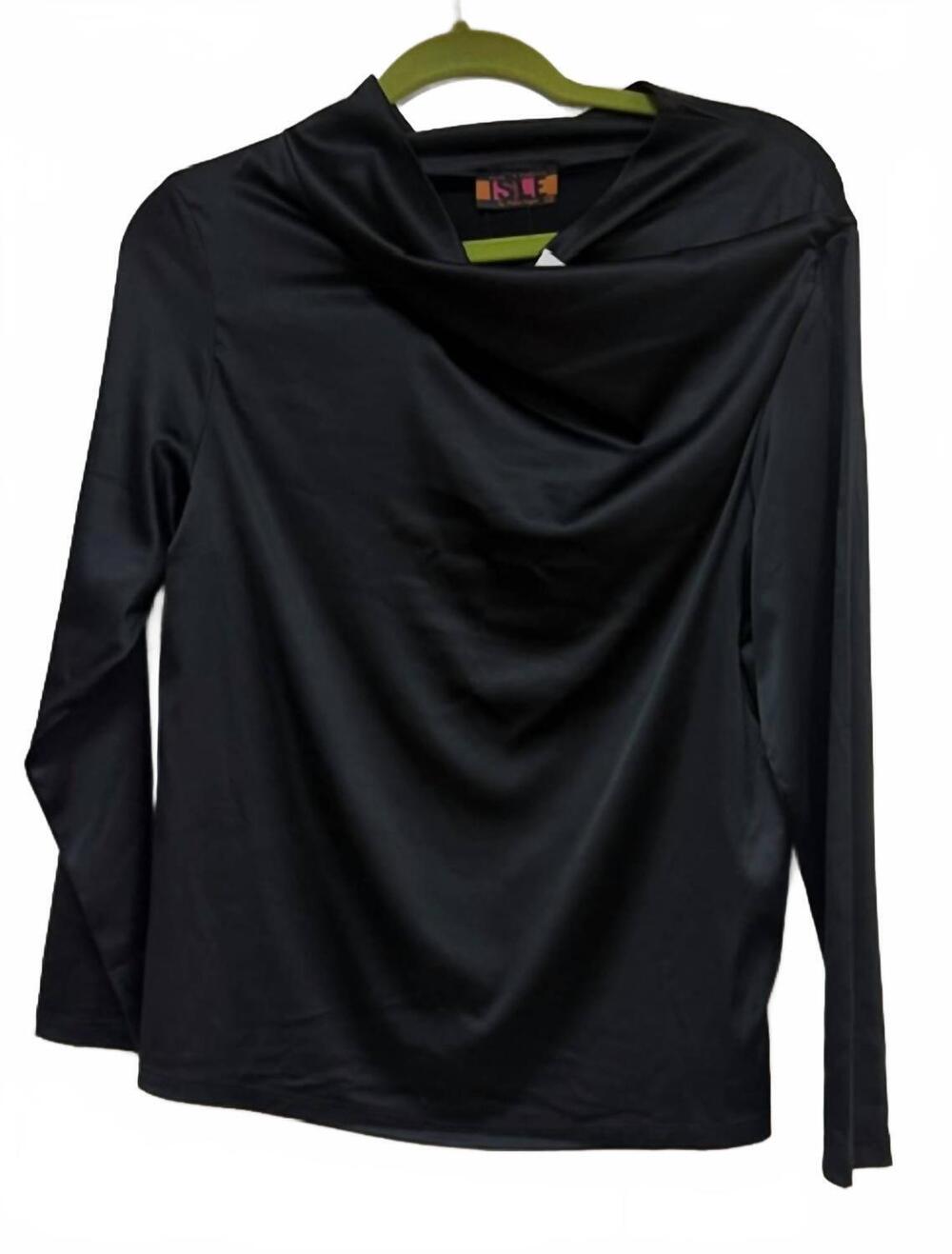 NEW ISLE BY MELIS KOZAN women's zadie top in black